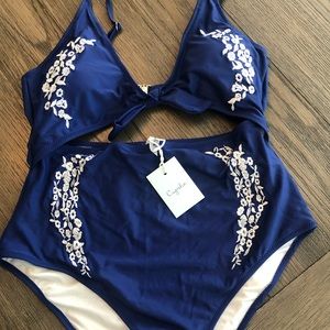 NWT! Cute embroidered one piece